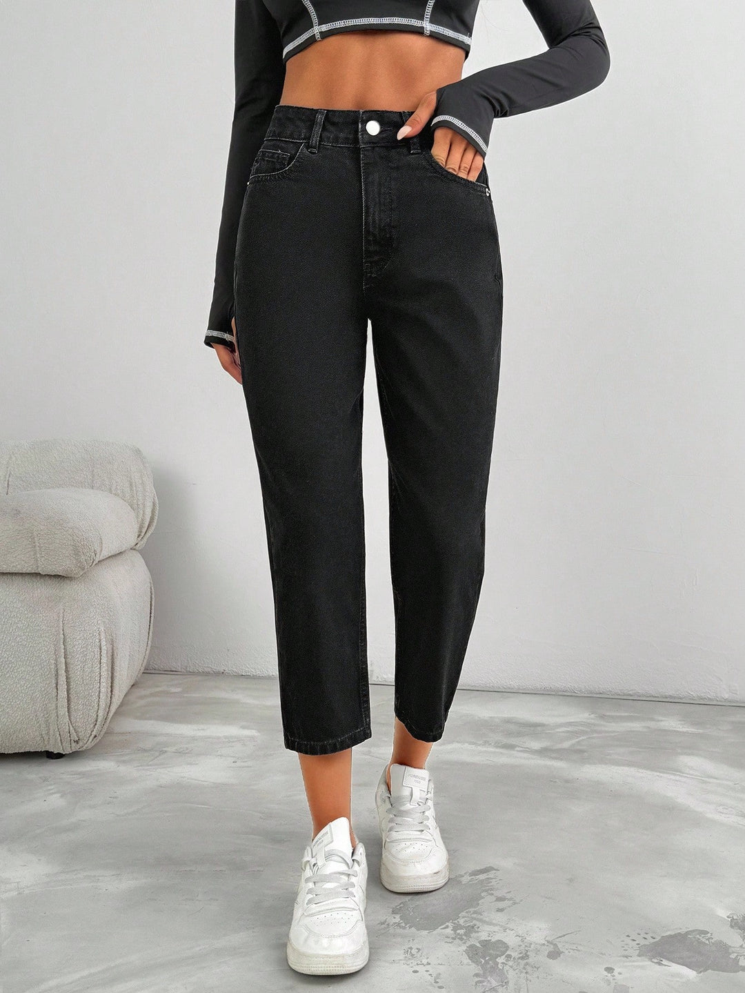 Jeans Shein, negru