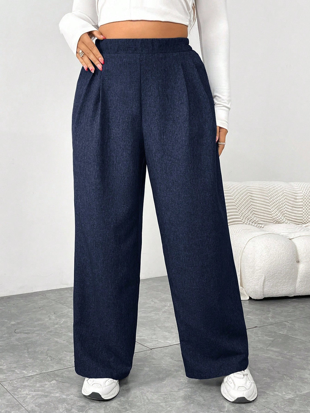 Pantaloni SHEIN, albastru