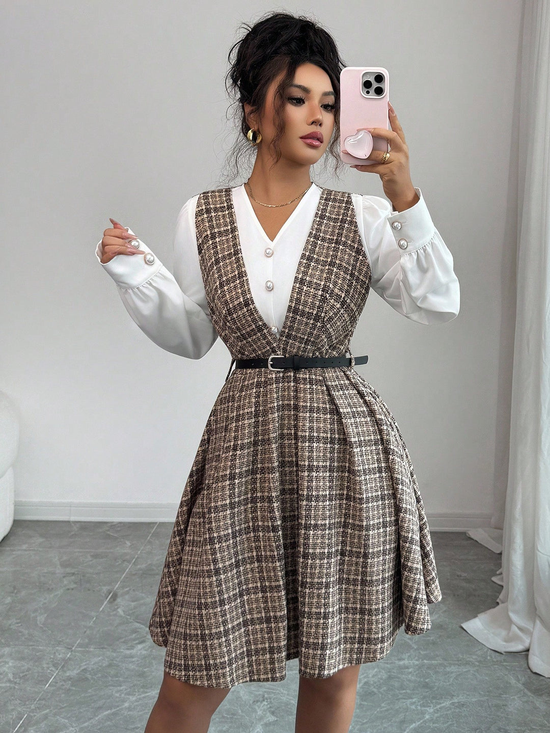 Rochie midi SHEIN, mix culori