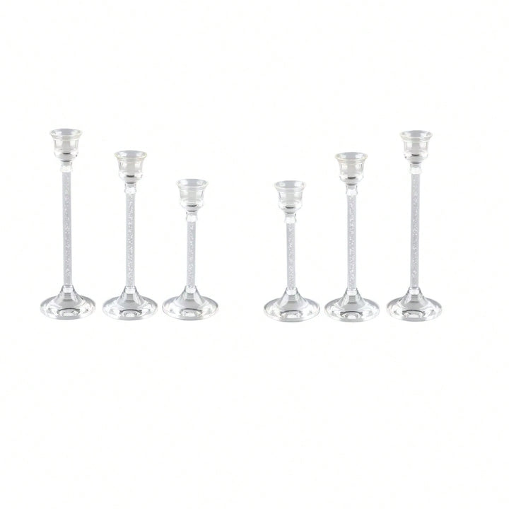 Set suport lumânare SHEIN, transparent