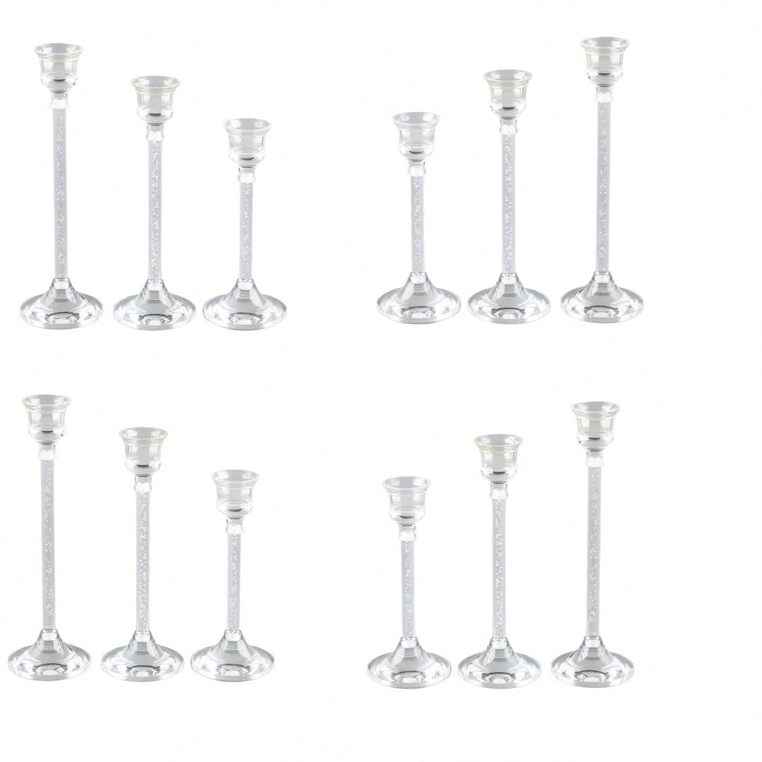 Set suport lumânare SHEIN, transparent