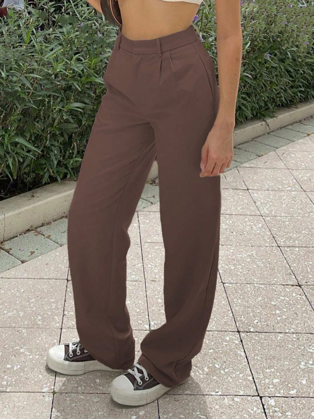 Pantaloni SHEIN, maro