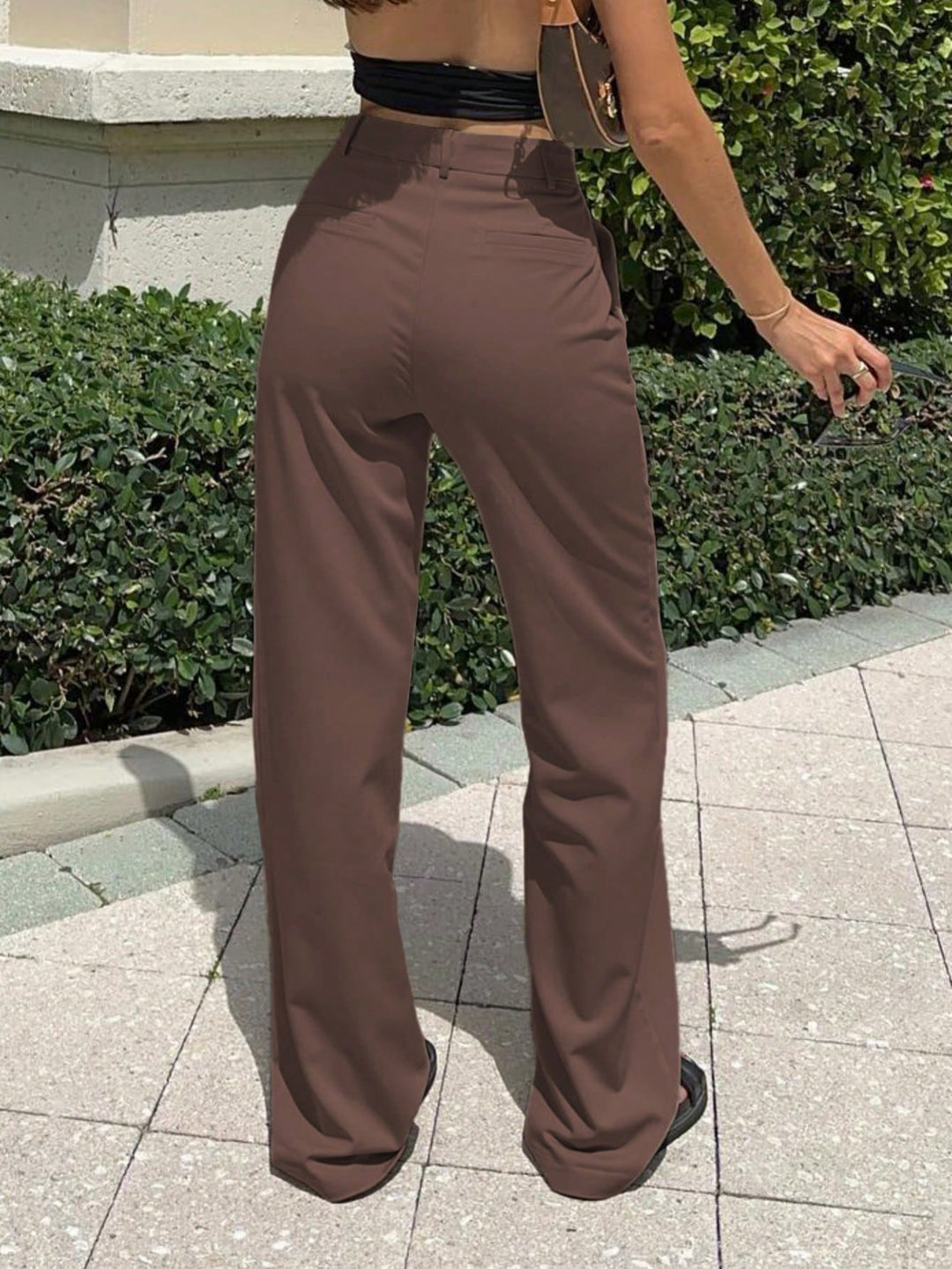 Pantaloni SHEIN, maro