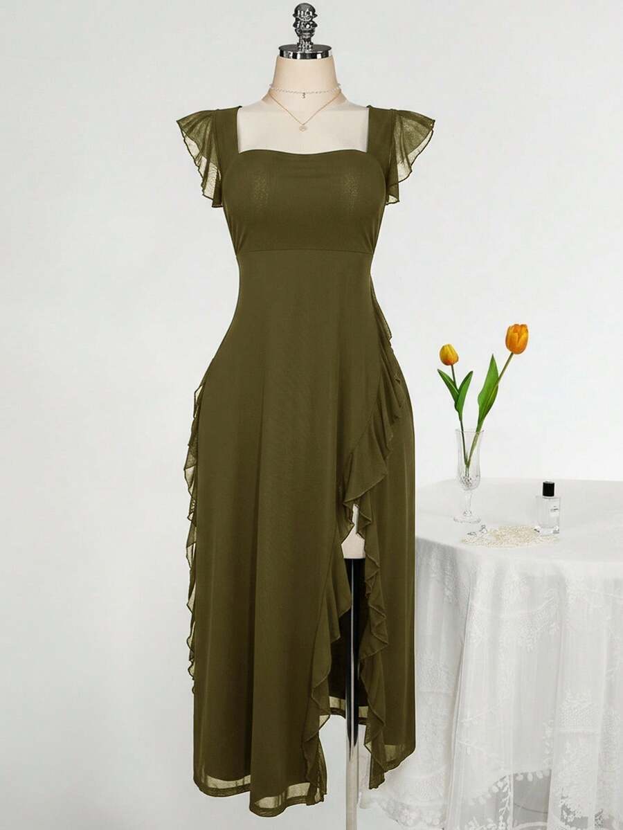 Rochie maxi SHEIN, verde