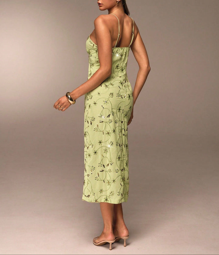 Rochie midi SHEIN, verde