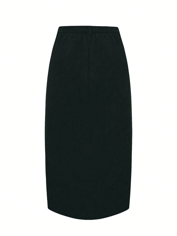 Shein Curve+ midi szoknya, szürke