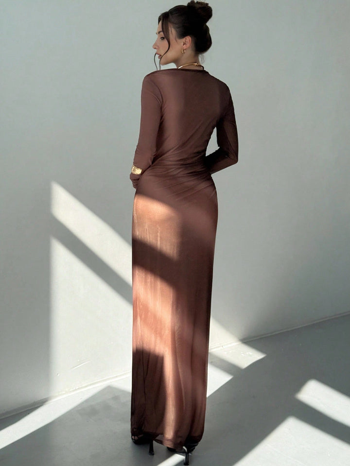 Rochie maxi SHEIN, maro