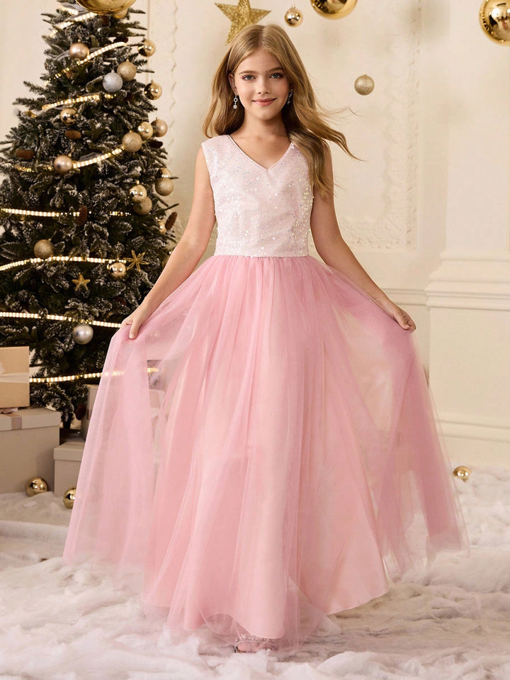 Rochie cu paiete SHEIN, roz