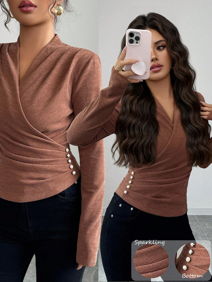 SHEIN barna blúz