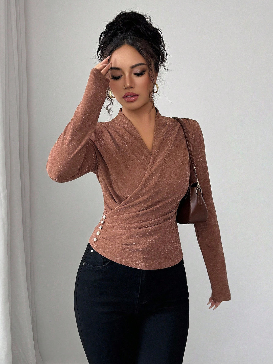 SHEIN barna blúz