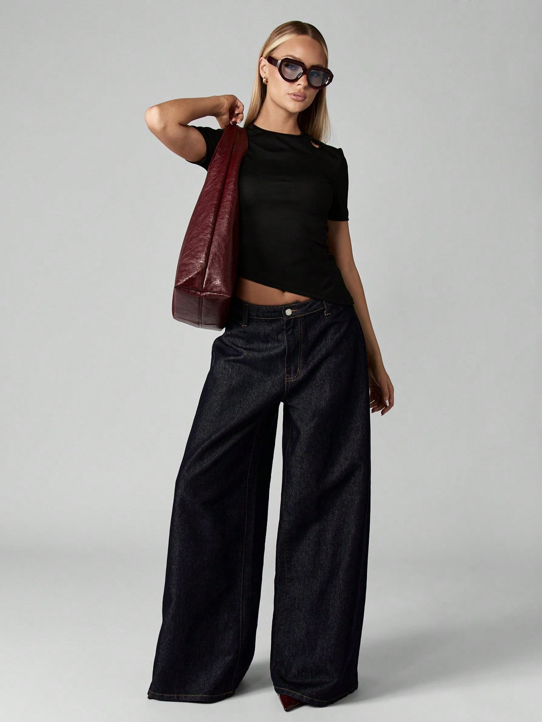 Top SHEIN, negru