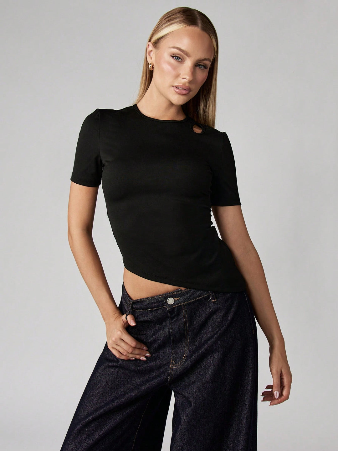 Top SHEIN, negru
