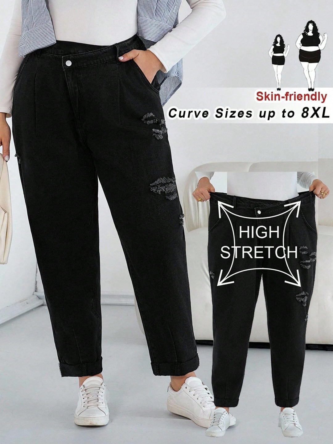 Jeans SHEIN, negru