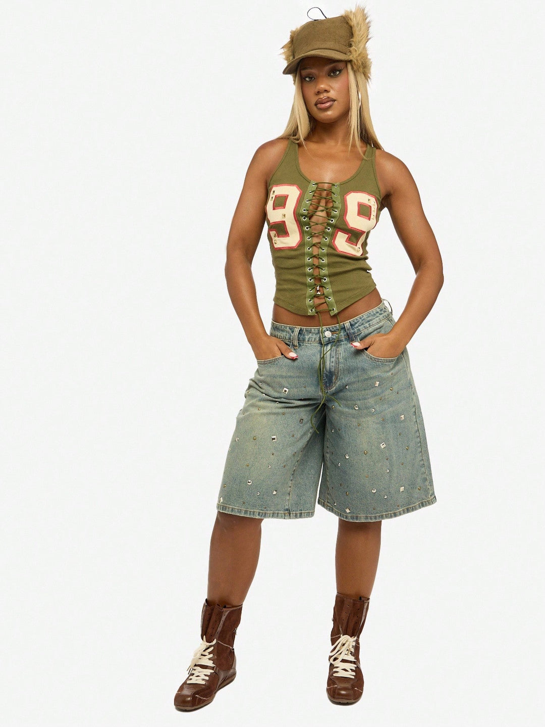 Top SHEIN, verde