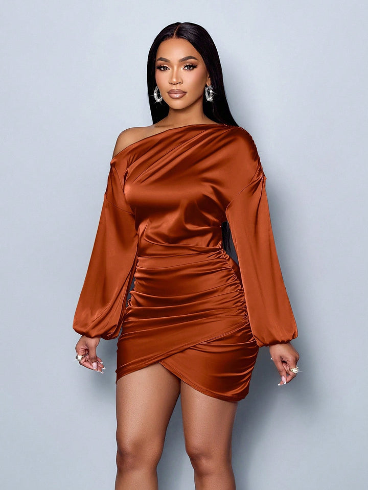 Rochie mini SHEIN, maro