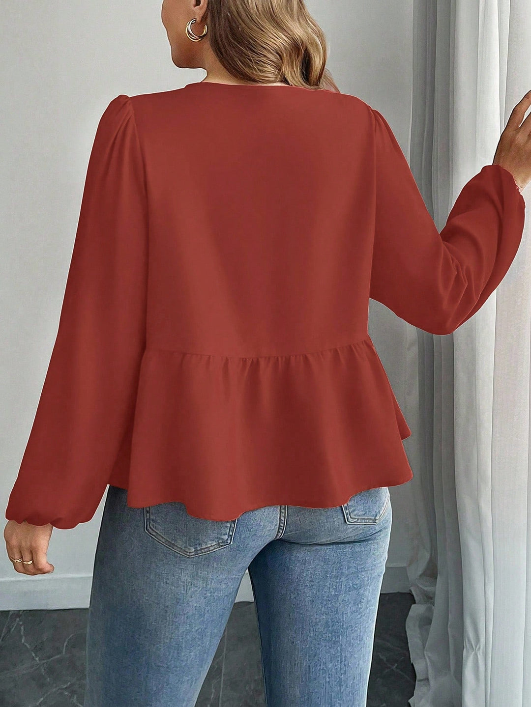 Shein Curve+ ing, téglavörös
