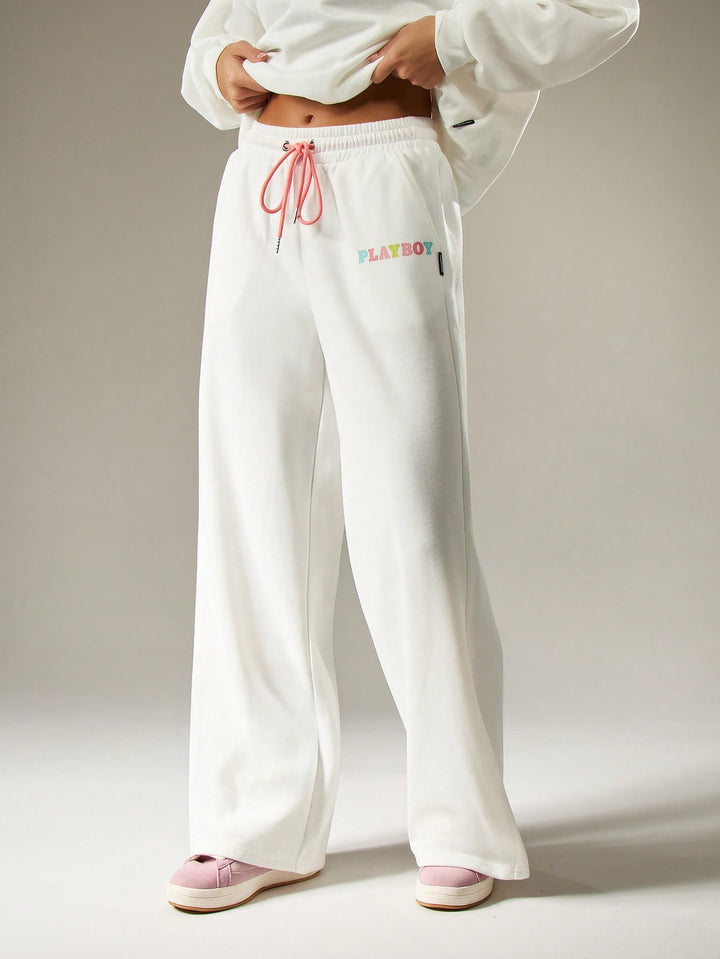 Pantaloni de trening SHEIN, alb