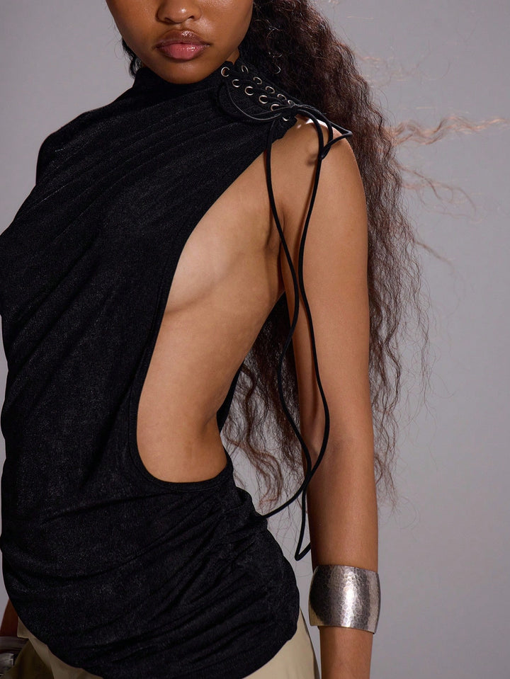 Top SHEIN, negru