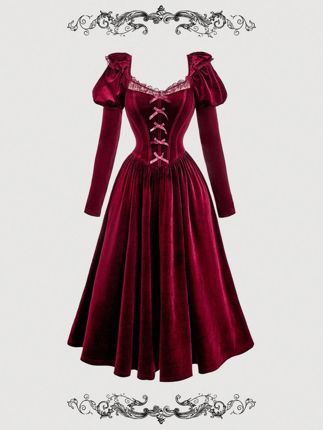 Rochie midi SHEIN, vișiniu