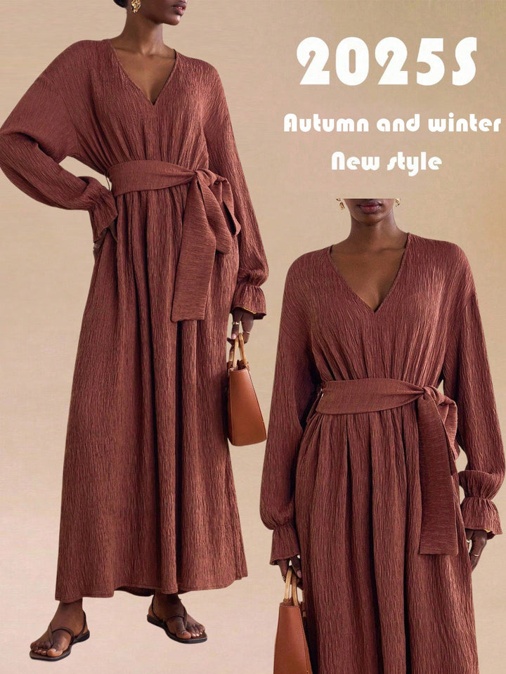 Rochie maxi SHEIN, maro