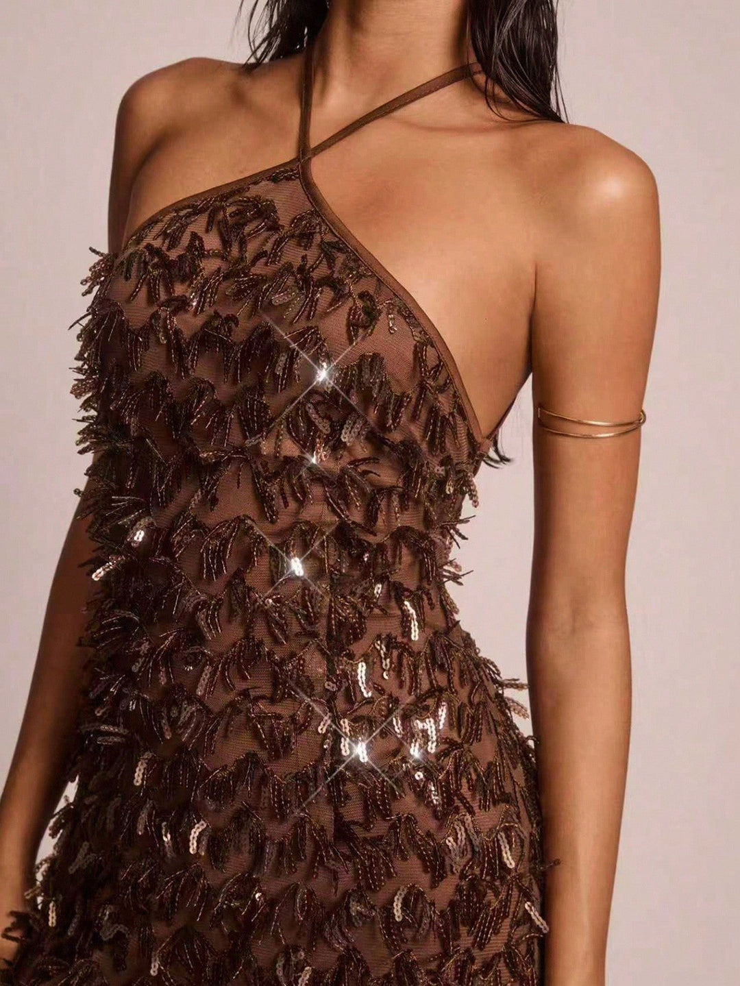 SHEIN Formal Brown Dress
