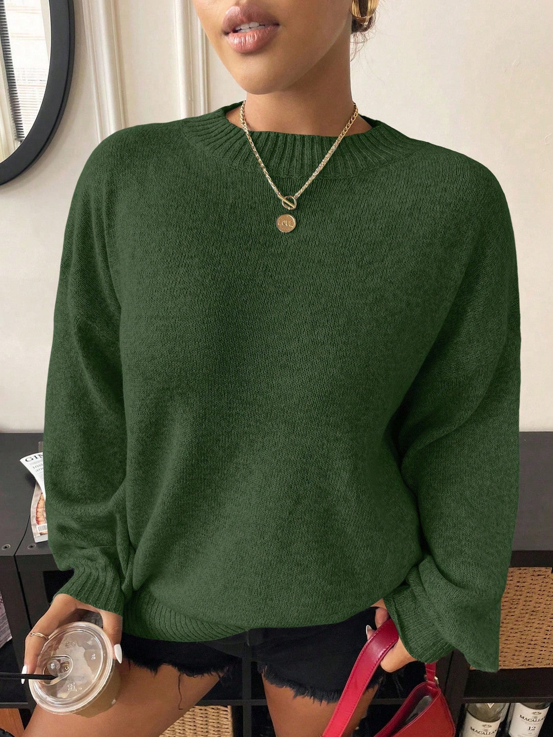 Pulover SHEIN, verde