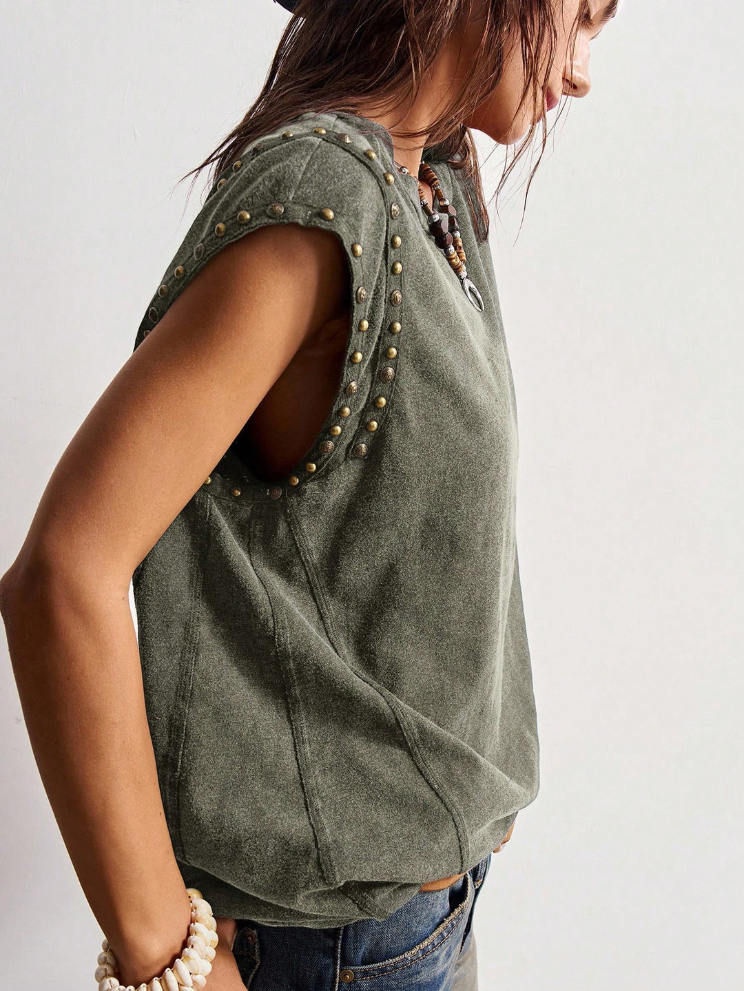 SHEIN póló, khaki