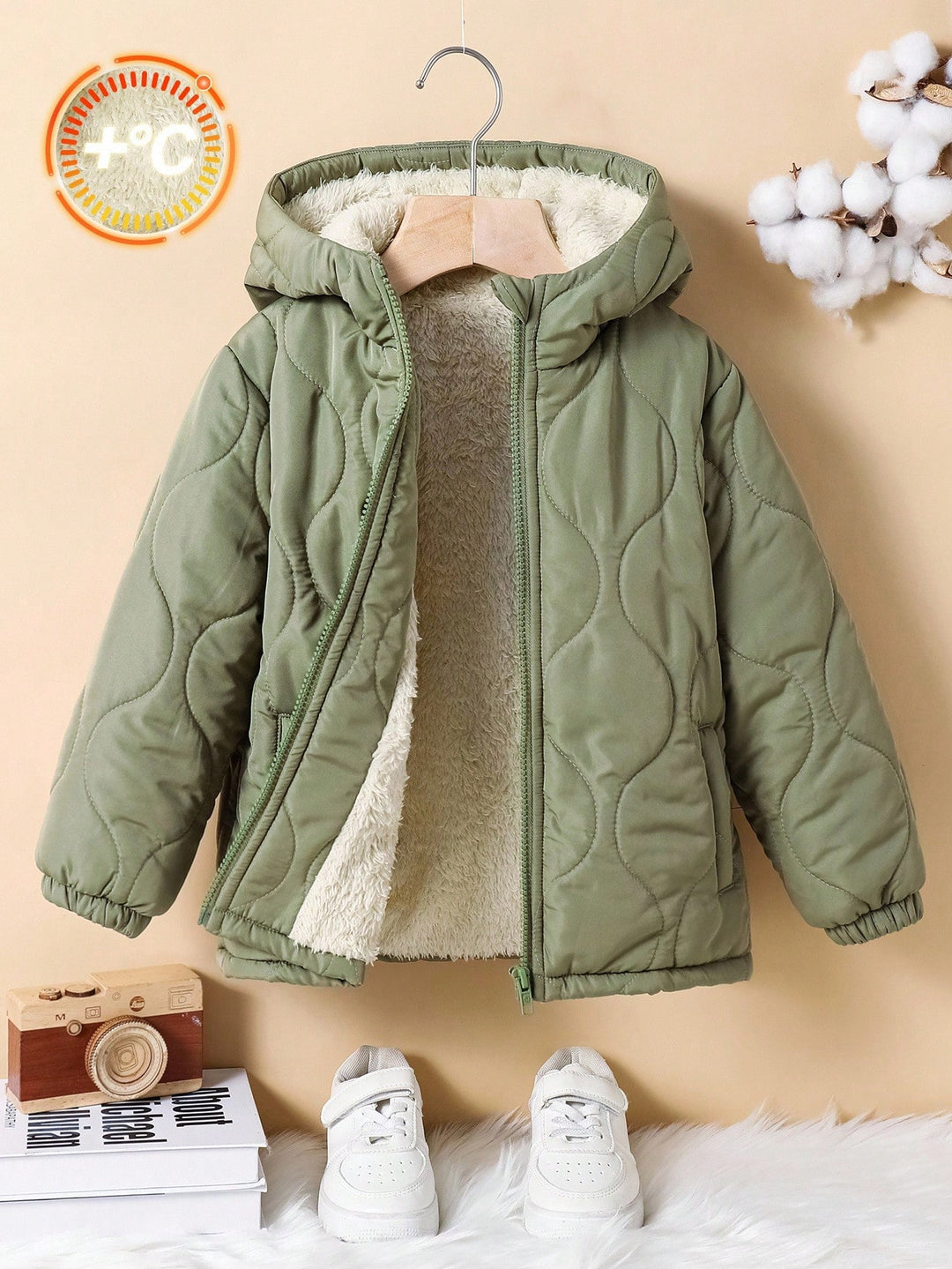SHEIN kabát, khaki