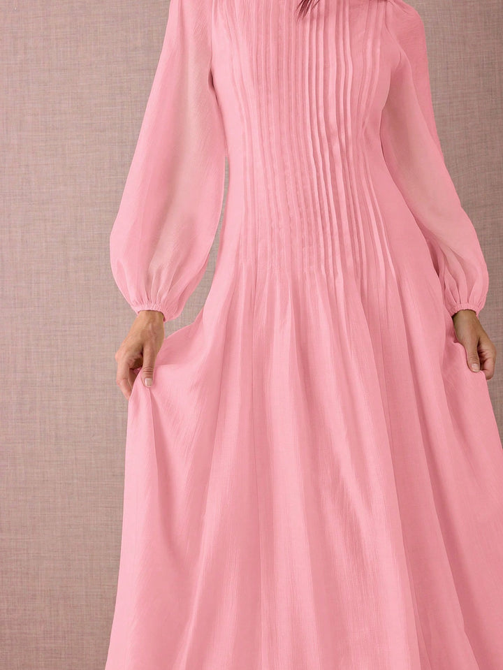 SHEIN maxi dress, pink