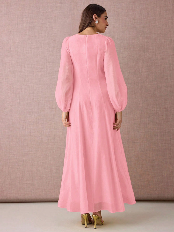 SHEIN maxi dress, pink