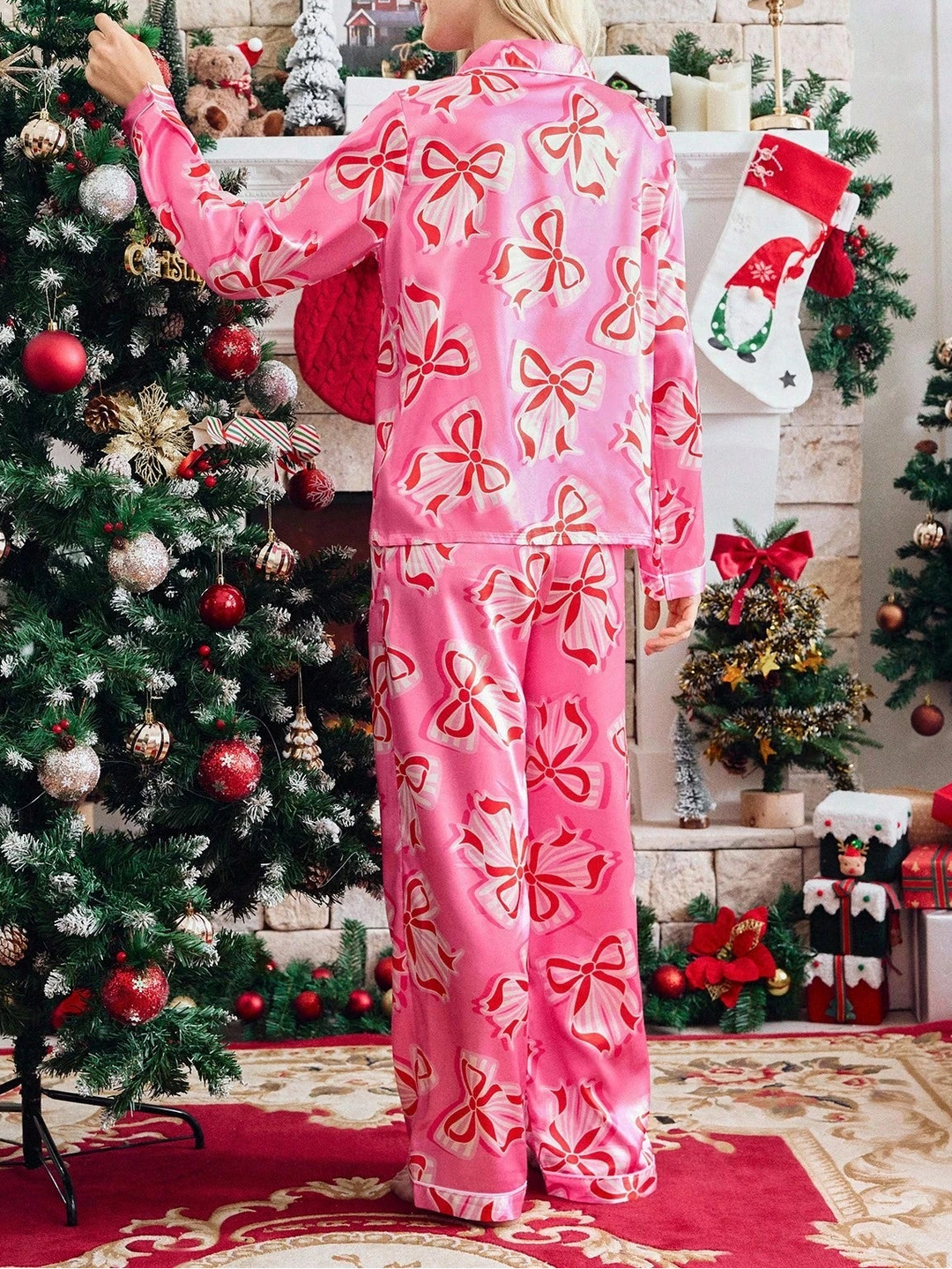 Compleu pijamale Shein, roz