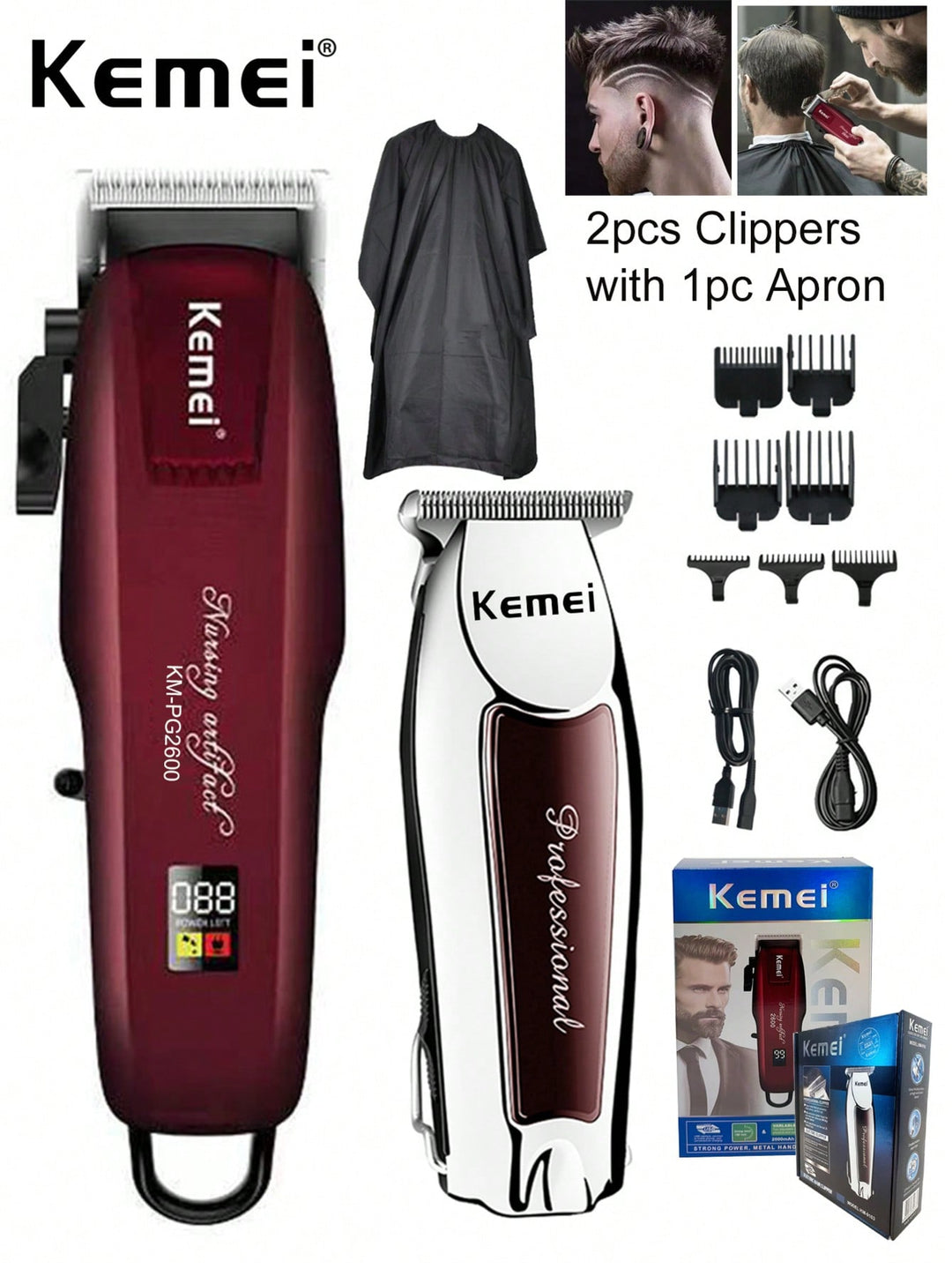 SHEIN hajvágó, bordó