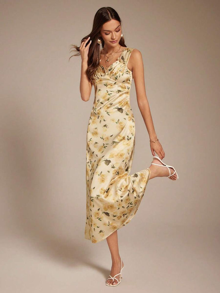 Rochie midi SHEIN, galben
