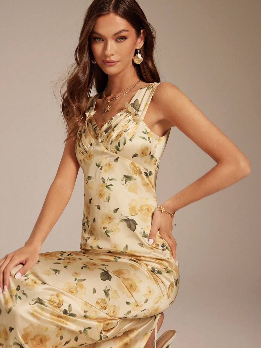 Rochie midi SHEIN, galben