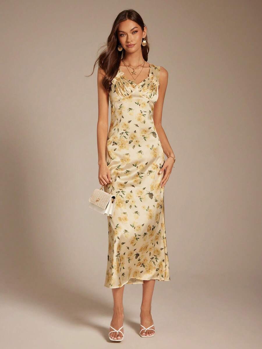 Rochie midi SHEIN, galben