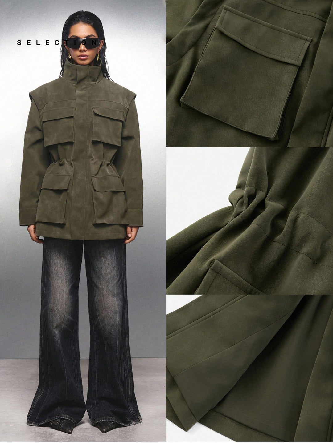 Palton SHEIN, verde