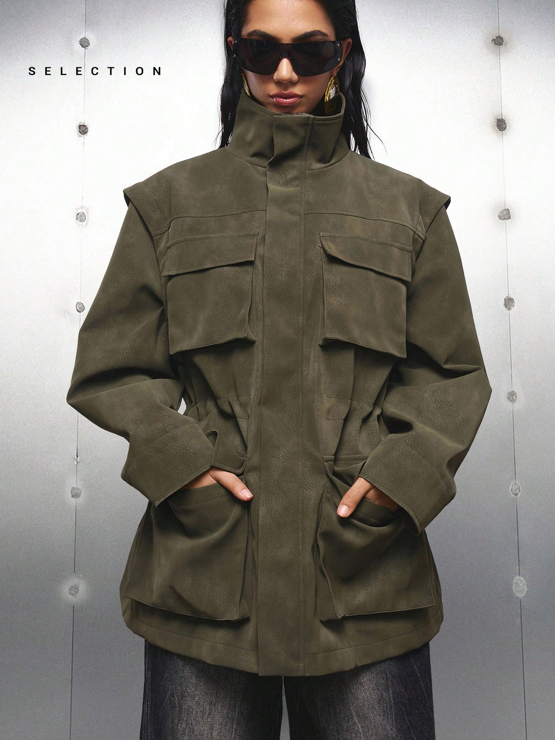 Palton SHEIN, verde