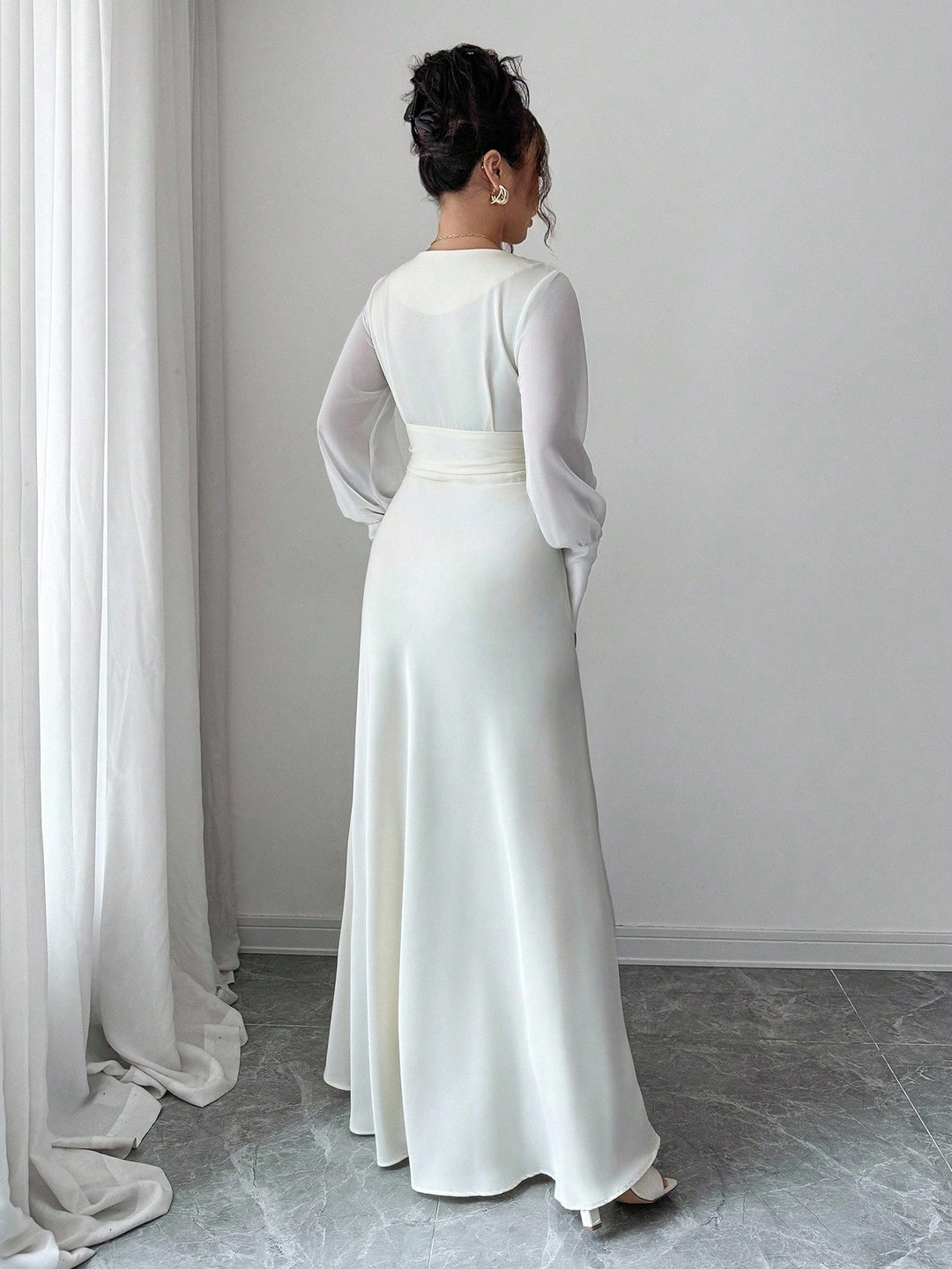 Rochie maxi SHEIN, bej