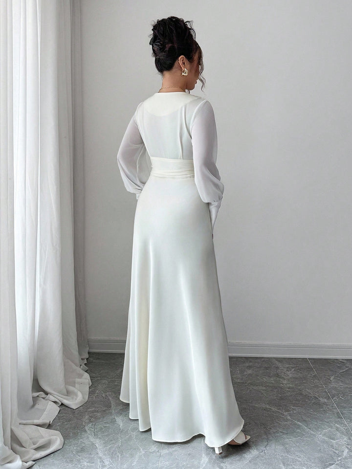 Rochie maxi SHEIN, bej