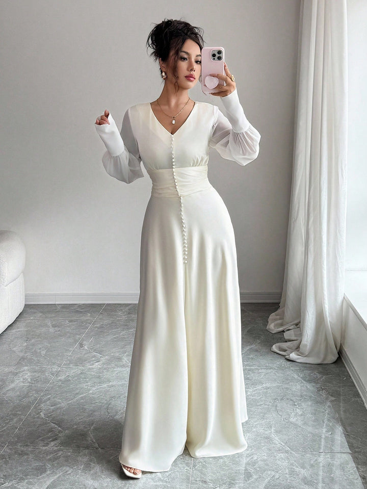 Rochie maxi SHEIN, bej