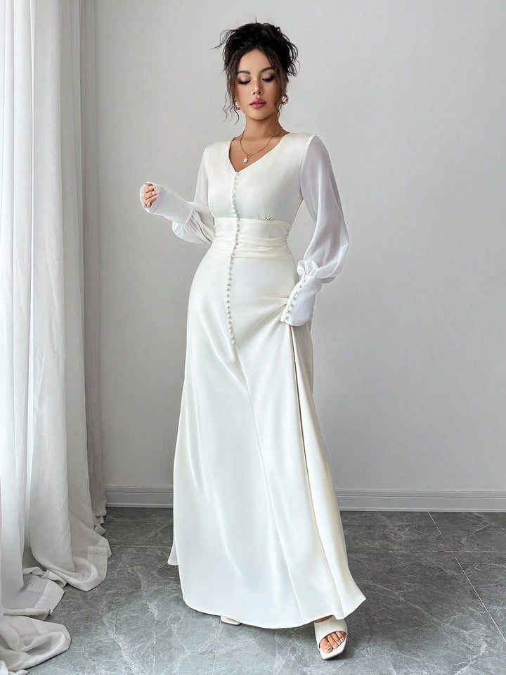 Rochie maxi SHEIN, bej