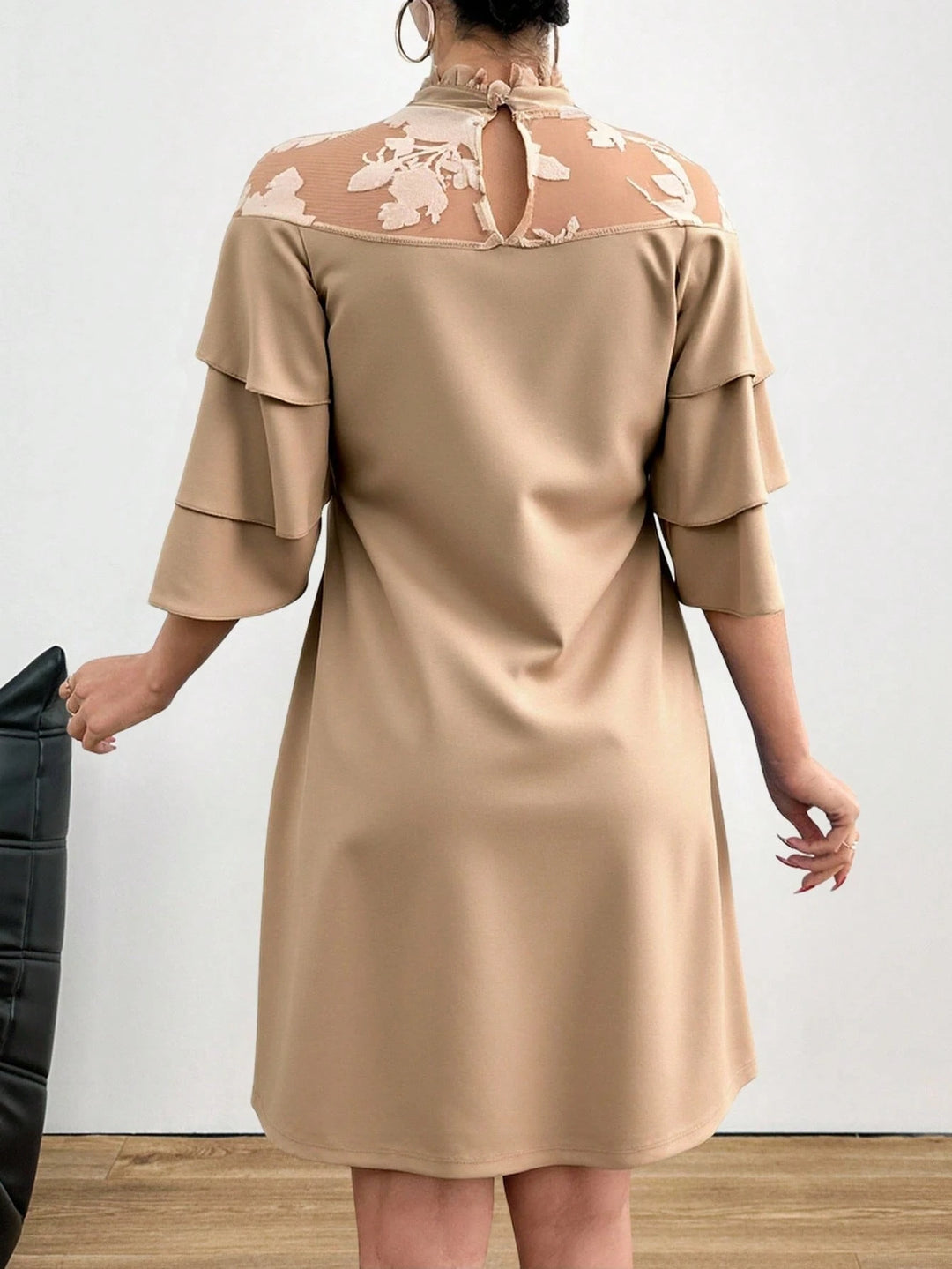 Shein mini ruha, barna