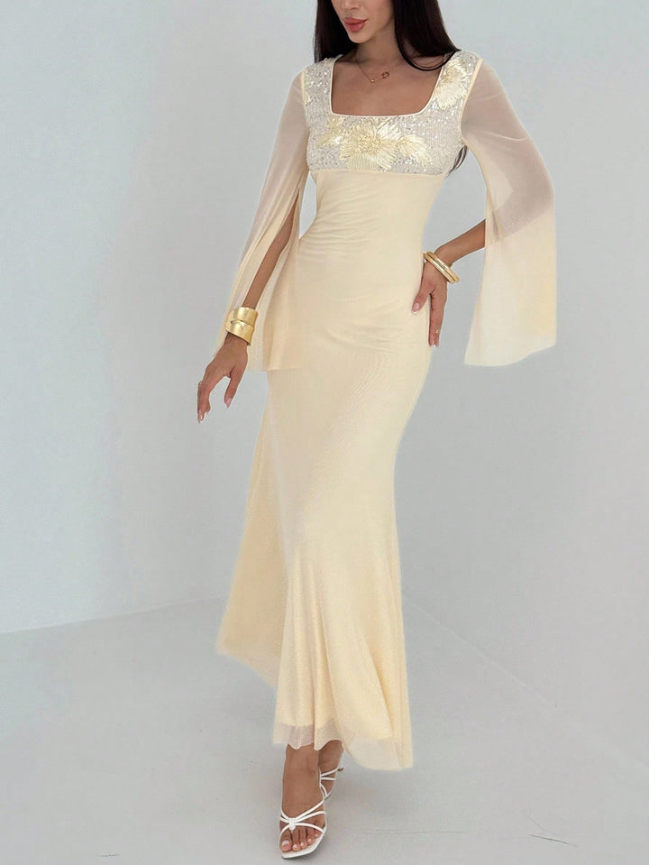 Rochie maxi SHEIN, bej
