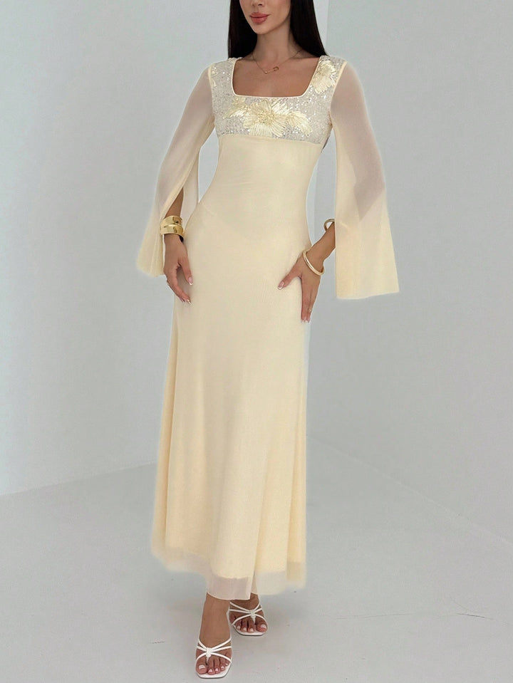 Rochie maxi SHEIN, bej