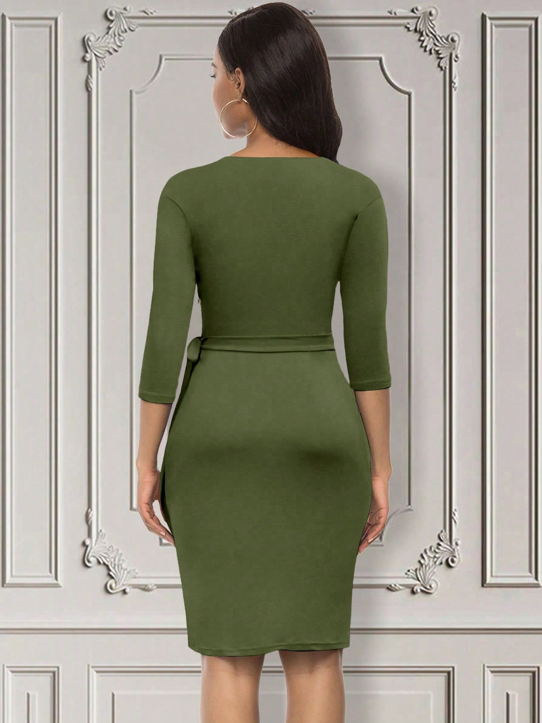 Rochie midi SHEIN, verde
