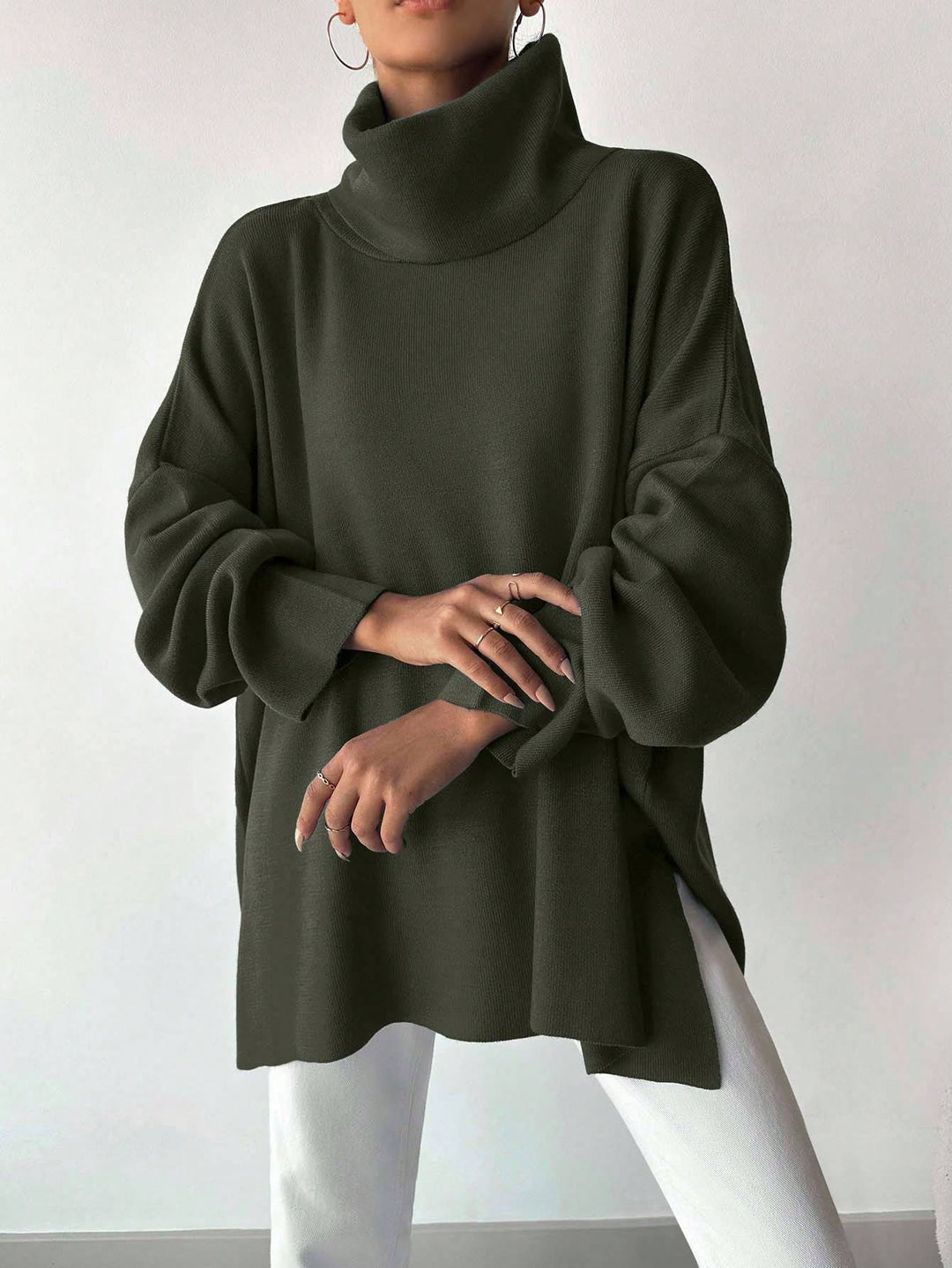 Pulóver SHEIN, khaki