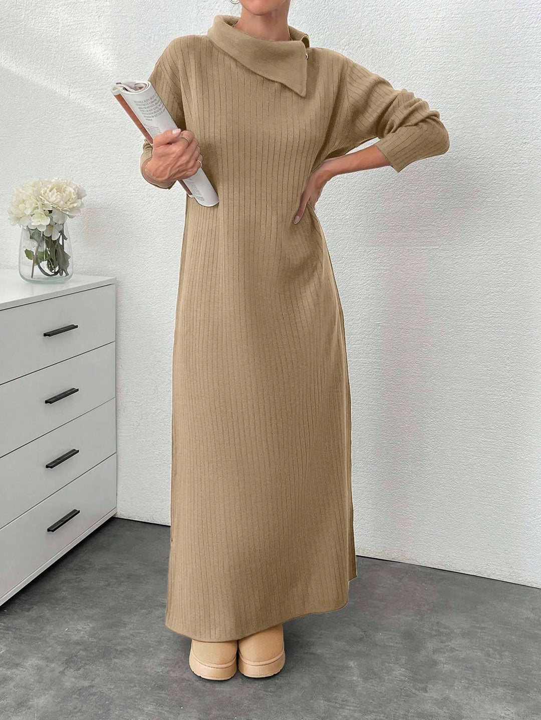 SHEIN Maxi Dress, Beige