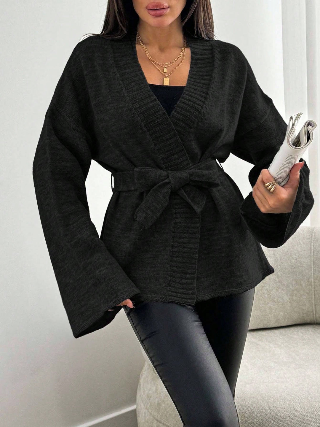 Cardigan SHEIN, negru
