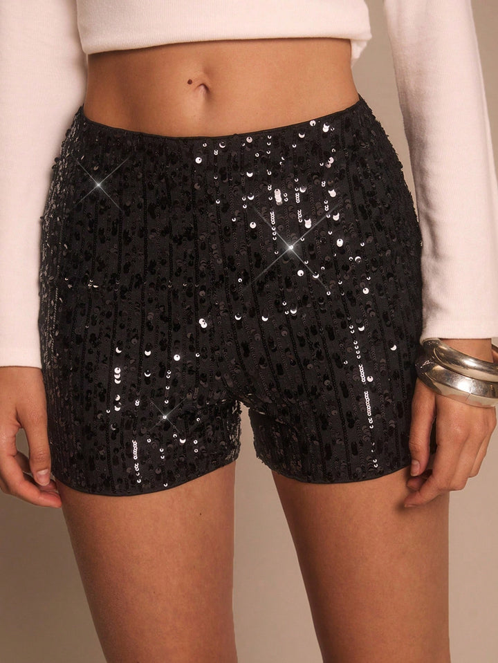 Pantaloni scurți SHEIN, negru