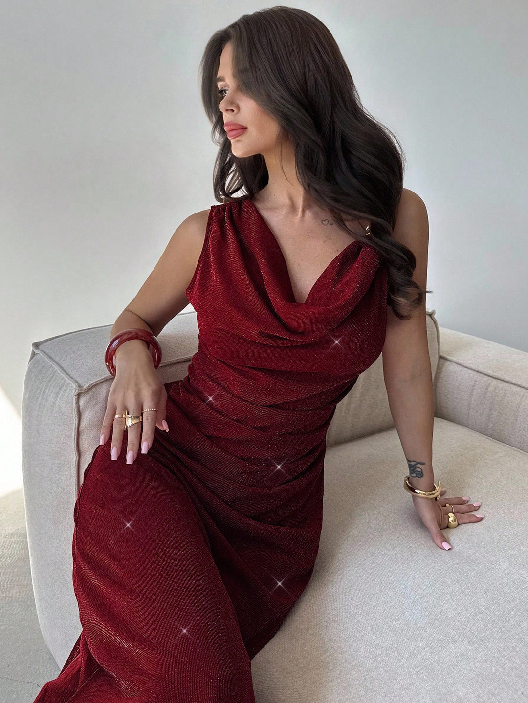 Rochie midi SHEIN, roz